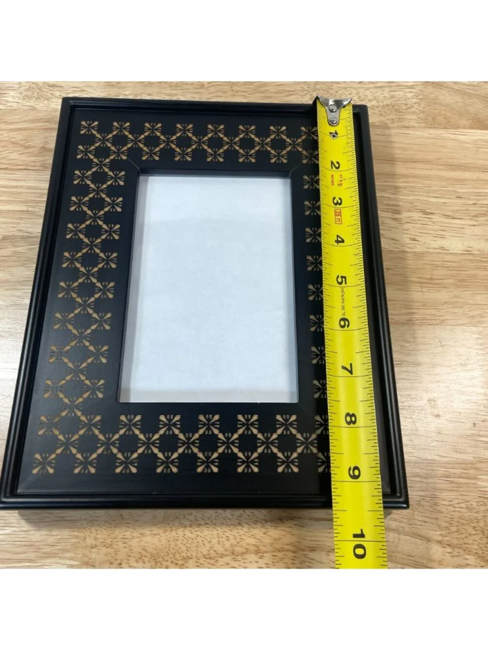 Vintage Rare Woods Mosaic Pattern Picture Frame 4x6 Black